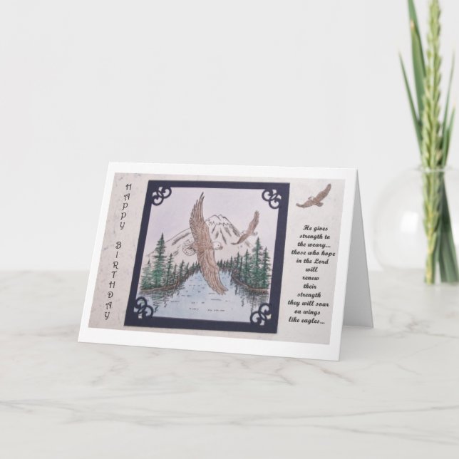 Örnfödelsedagkort Kort (Framsida)