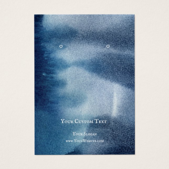 Örning av judiskt Visning-kort, blåhavsverk Visitkort (Framsidan)