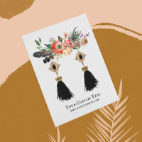Örning av judiskt Visning-kort ・ Boho Feather-Blom