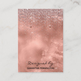 Örning av Visning Ro Guld Faux Foil & Glitter Visitkort