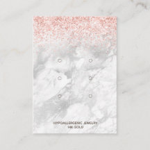 Örning Visning 3 par Ro Guld Glitter Marble