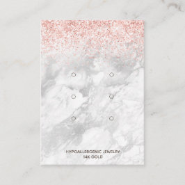 Örning Visning 3 par Ro Guld Glitter Marble Visitkort