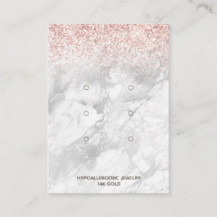 Örning Visning 3 par Ro Guld Glitter Marble Visitkort