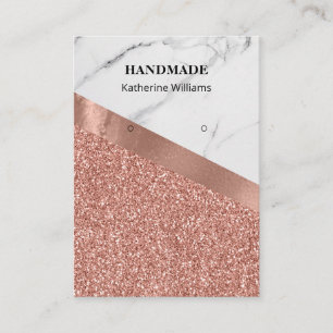 Örning Visning Ro Guld Glitter Marble Visitkort