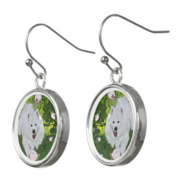 Örningar av daggvinkel på samoyed Sterling silver Örhängen