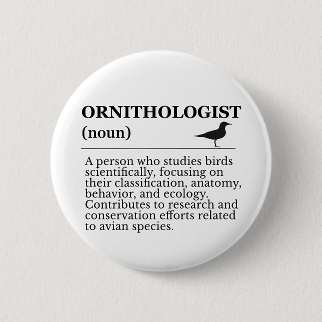 Ornithologist Definition - Vogelkunde (Birdwatchin Knapp (Framsida)