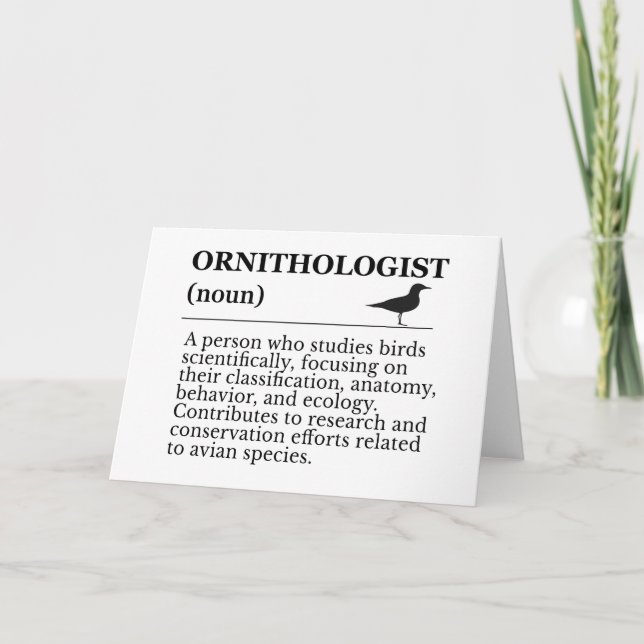 Ornithologist Definition - Vogelkunde (Birdwatchin Tack Kort (Framsida)