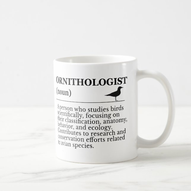 Ornitolog Definition - Vogelkunde (Fågelskådning Kaffemugg (Höger)