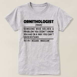 Ornitolog Noun Definition Fågelskådning Coola T Shirt