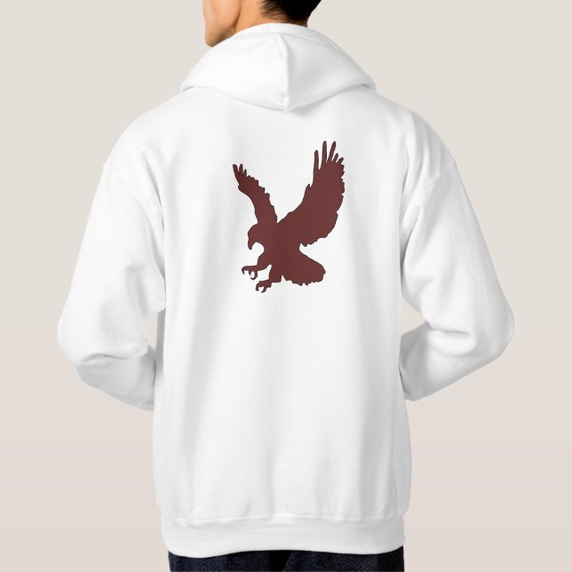 Örnjägare Citat Design Hoodie (Baksida)