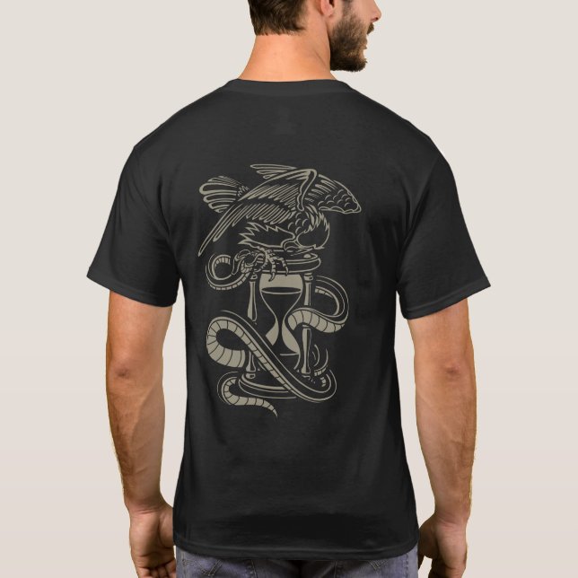 Örnnacke Timglas Tatuering Tee (Baksida)