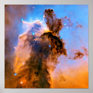 Örnnebulosans stjärnspira NASA Hubble-rymdfoto Poster