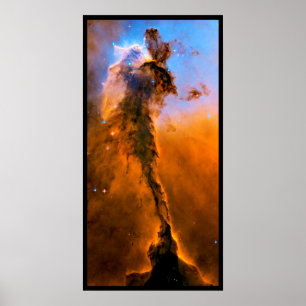 Örnnebulosans stjärnspira NASA Hubble rymdfoto Poster
