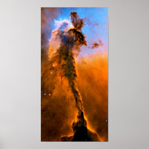 Örnnebulosans stjärnspira NASA Hubble rymdfoto Poster