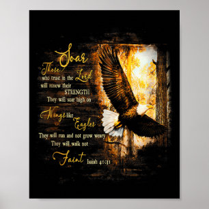 Örnskogen De Kommer Att Sväva Högt På Vingar Jesus Poster