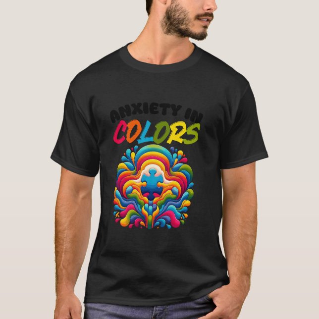 Oro hos Färg Autism Awareness Month Autistic T Shirt (Framsida)