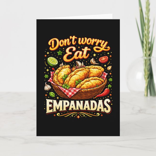 Oroa dig, ät Empanadas Helgkort (Framsida)