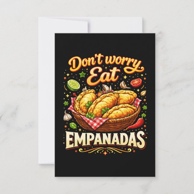 Oroa dig, ät Empanadas Tack Kort (Framsida)