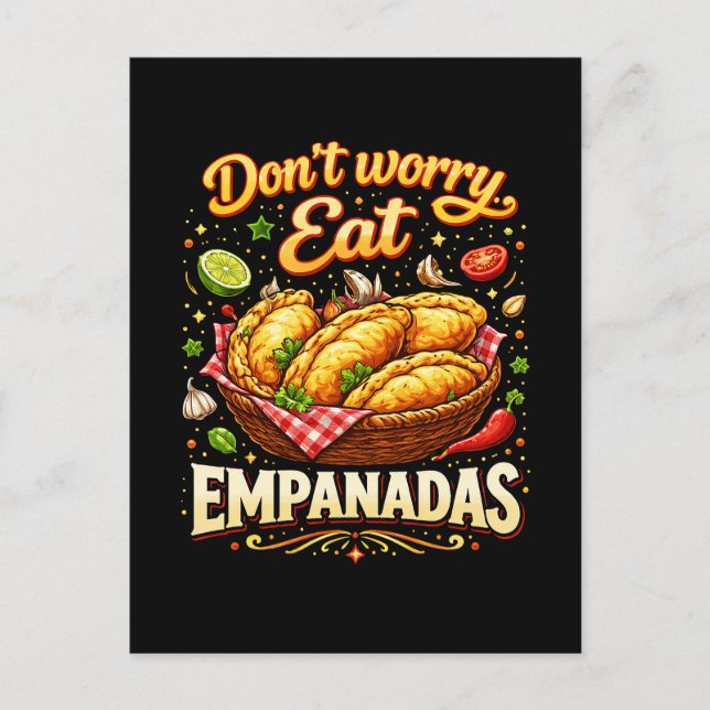 Oroa dig, ät Empanadas Vykort (Framsida)