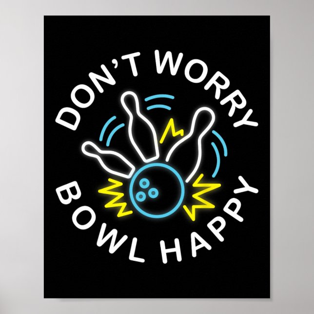 Oroa dig inte Bowling Shirts Poster (Framsidan)