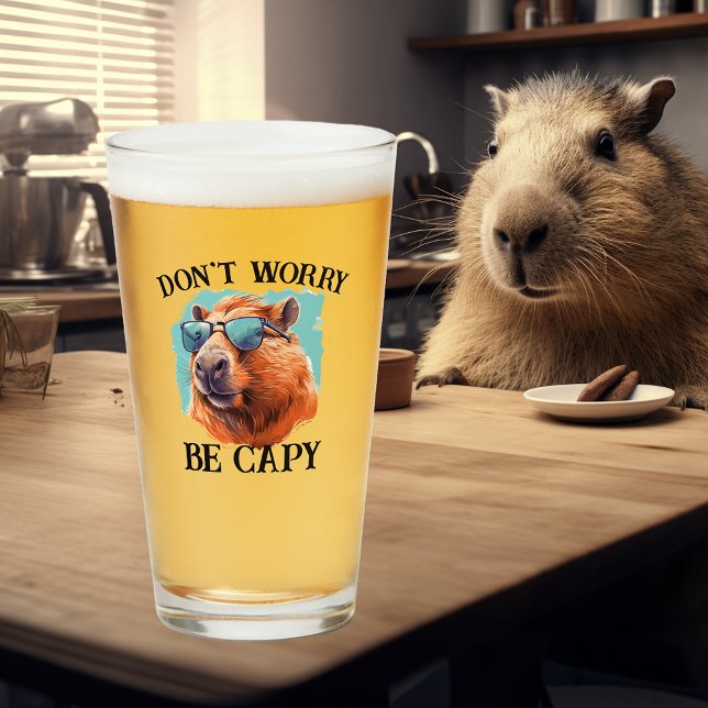 Oroa dig inte Capy Lycklig Capybara Glaskopp (Skapare uppladdad)