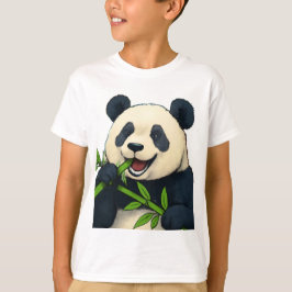 Oroa dig inte, Eat Bamboo - Panda Art T Shirt