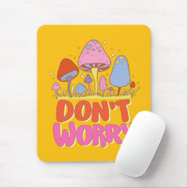Oroa dig inte - färgfull Kawaii Mushroom Musmatta