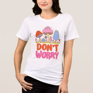 Oroa dig inte – Färgrik Kawaii Svamp T Shirt