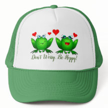 Oroa dig inte för att vara Hoppy Cute Tecknad Frog