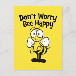 Oroa dig inte för att vara Lycklig Bee Humla Vykort