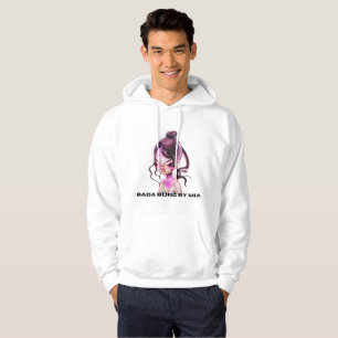 Oroa dig inte för BB hoodie - vit