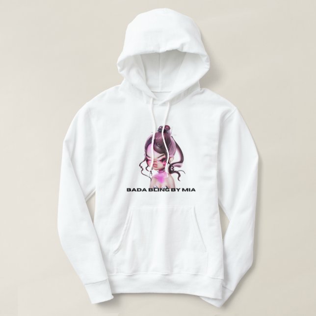 Oroa dig inte för BB hoodie - vit (Design framsida)