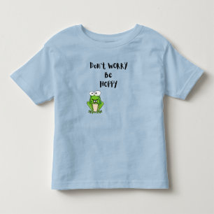 Oroa dig inte för Hoppy Cute Frog Kids T Shirt