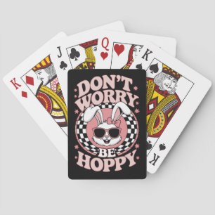 Oroa dig inte för Hoppy Påskhare Rabbit Casinokort