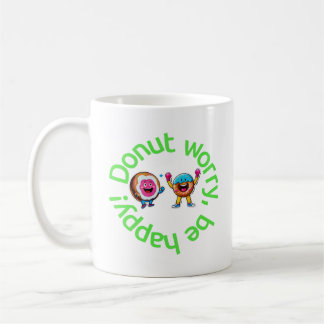Oroa dig inte för lycklig pun kaffemugg