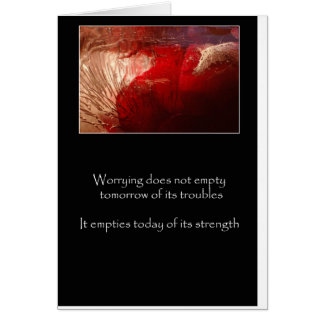 Oroa dig inte hälsningskort