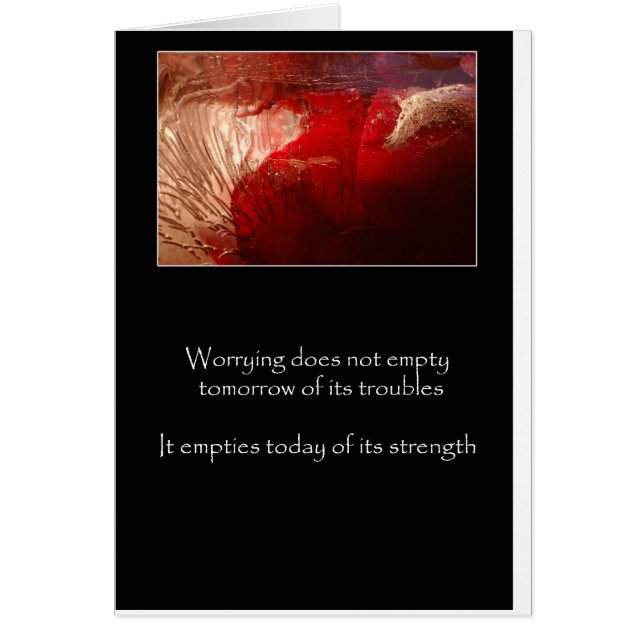 Oroa dig inte hälsningskort (Framsidan)