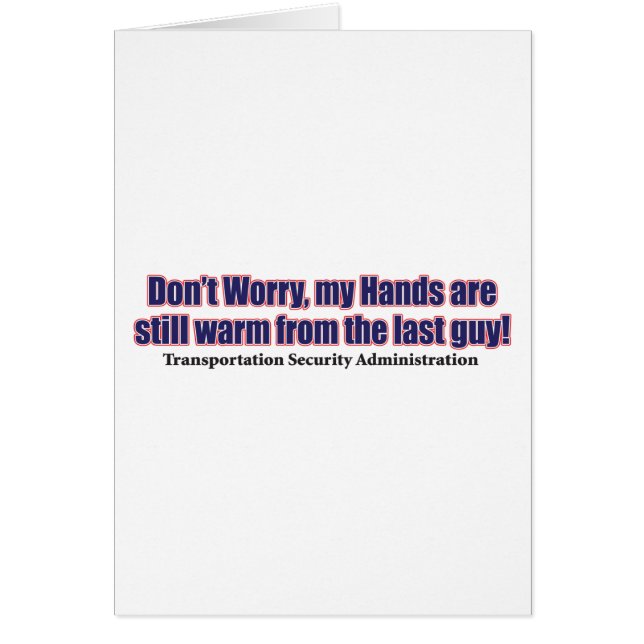 Oroa dig inte hälsningskort (Framsidan)