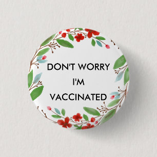 Oroa dig inte, jag är vaccinerad knapp