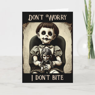 Oroa dig inte, jag biter inte ... Mycket Hallowe Kort