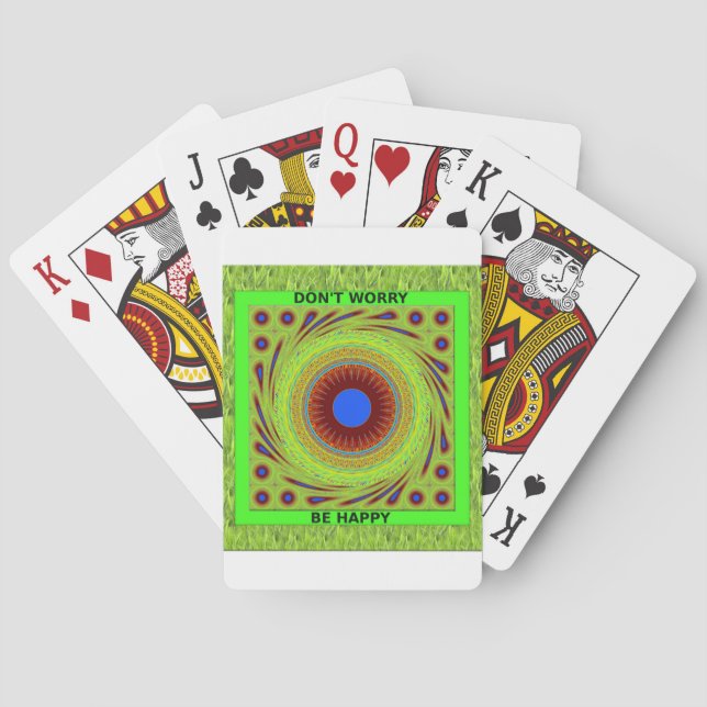 Oroa dig inte om du skriver ut Lycklig Kortlek (Baksidan)