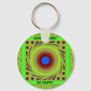 Oroa dig inte om du skriver ut Lycklig Nyckelring