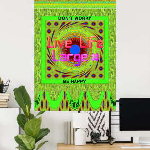 Oroa dig inte om du skriver ut Lycklig Poster