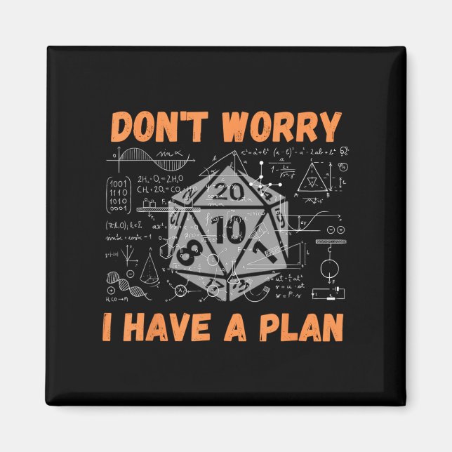 Oroa dig inte om jag har en plan med praktiska RPG Magnet (Framsidan)