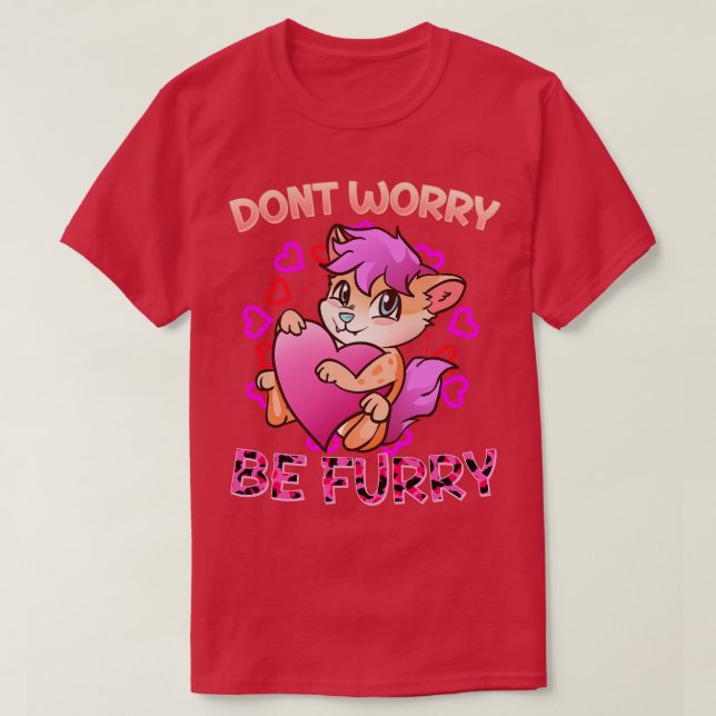 Oroa dig inte om jag Hårig Fandom I Cosplay T Shirt (Design framsida)