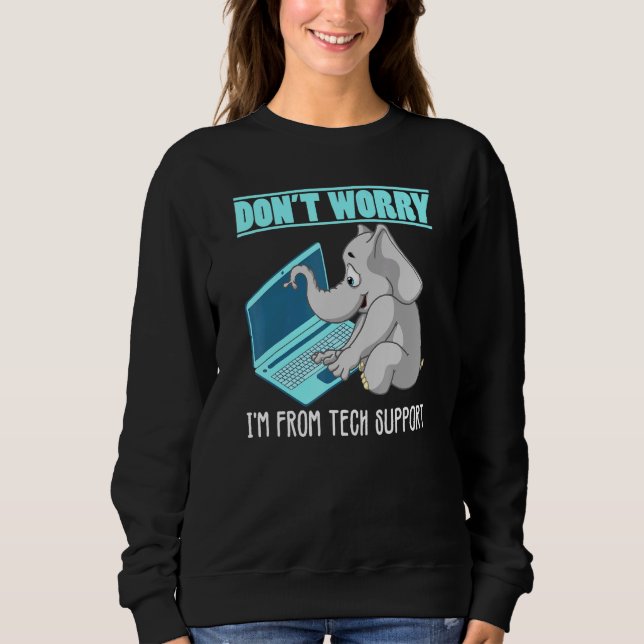 Oroa dig inte om jag kommer från teknisk support E T Shirt (Framsida)