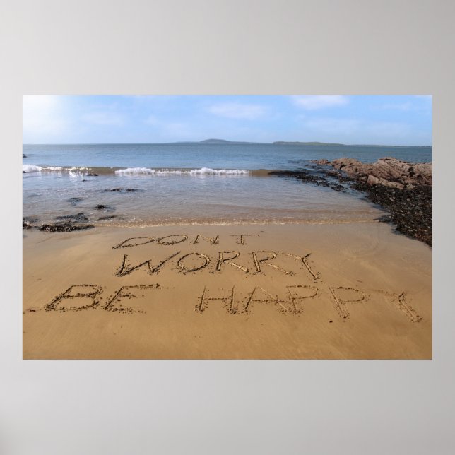 Oroa dig inte om lycklig poster (Framsidan)