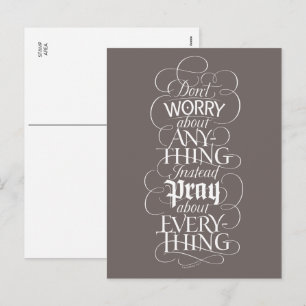 OROA dig inte om någonting - Christian Calligraphy Helg Vykort