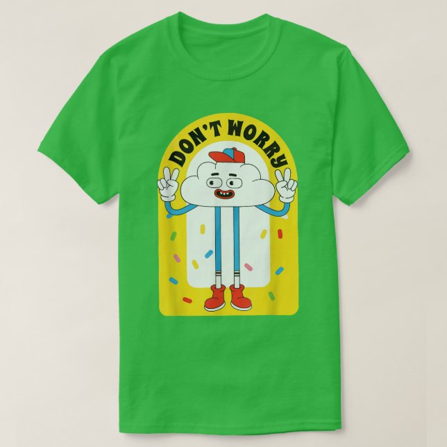 Oroa dig inte Trendiget Cloud Tecknad Älskare Aest T Shirt (Design framsida)