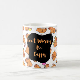 Oroa dig inte, var Cappy - Roligt Capybara Mönster Kaffemugg